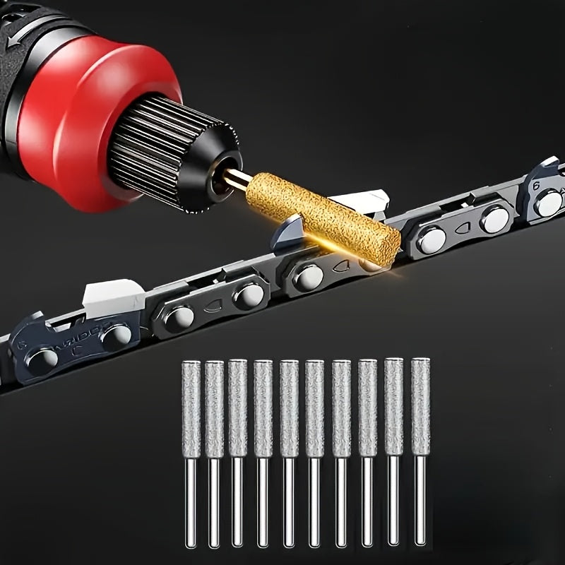 10-Piece Diamond Chainsaw Sharpening Bit Set