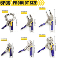 6-Piece Locking Pliers Set