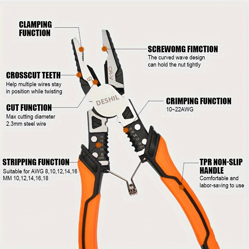 9-in-1 Multi-Function Pliers Set