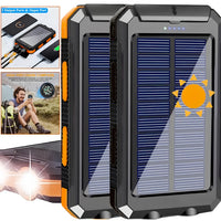 20,000mAh Solar Power Bank with Dual USB Ports