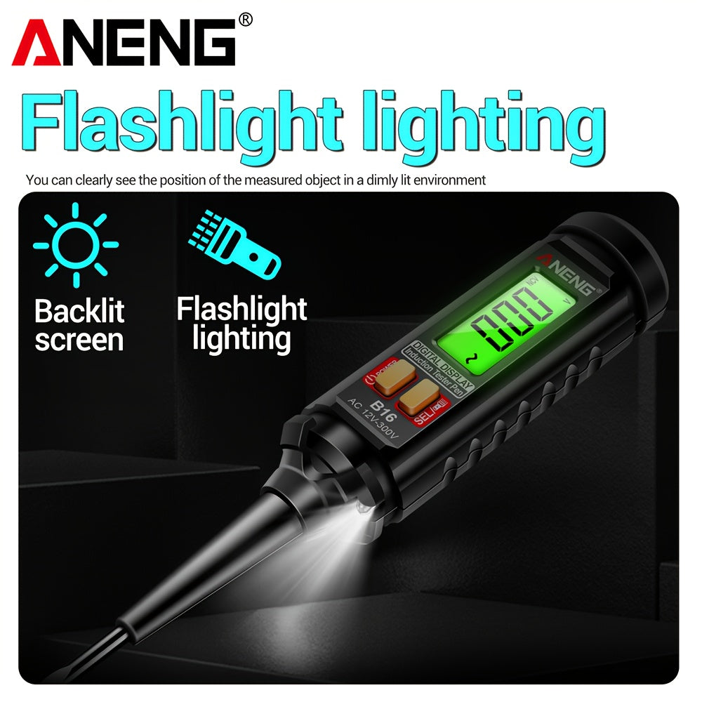 Non-Contact Voltage Detector Pen with LCD Display