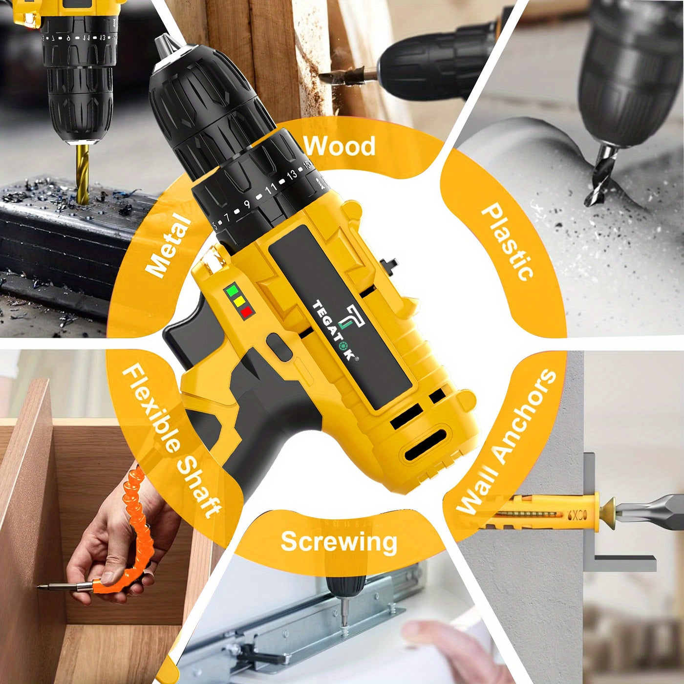 [20V Cordless Drill Set] 30|88|136|148pcs Electric Drill ToolBox Set | Cordless Rechargeable Electric Drill Tool Set, Equipped 1 Or 2 Battery, Hand Tools, Pliers, Bits Set, Suitable Construction, industry & Home Decoration, M
