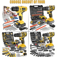 [20V Cordless Drill Set] 30|88|136|148pcs Electric Drill ToolBox Set | Cordless Rechargeable Electric Drill Tool Set, Equipped 1 Or 2 Battery, Hand Tools, Pliers, Bits Set, Suitable Construction, industry & Home Decoration, M
