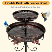Metal Bird Bath Feeder