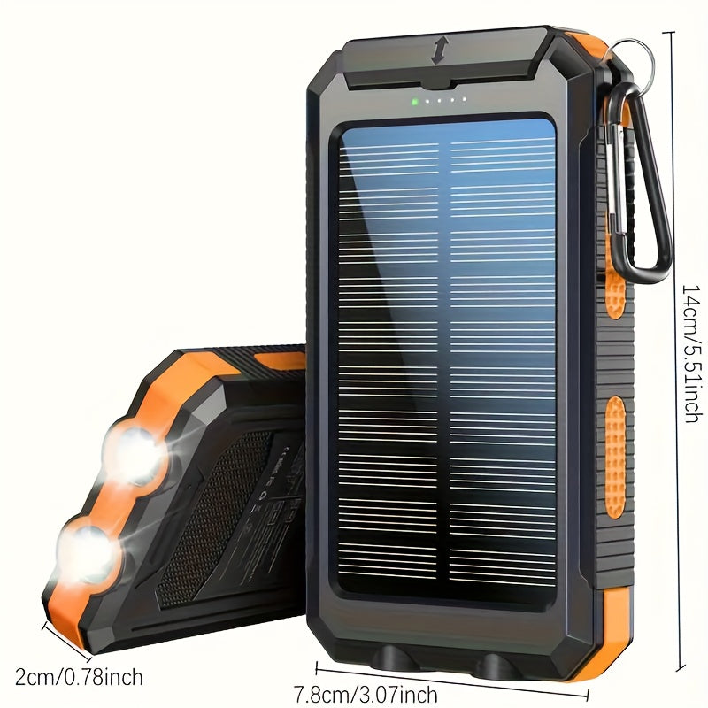 20,000mAh Solar Power Bank with Dual USB Ports